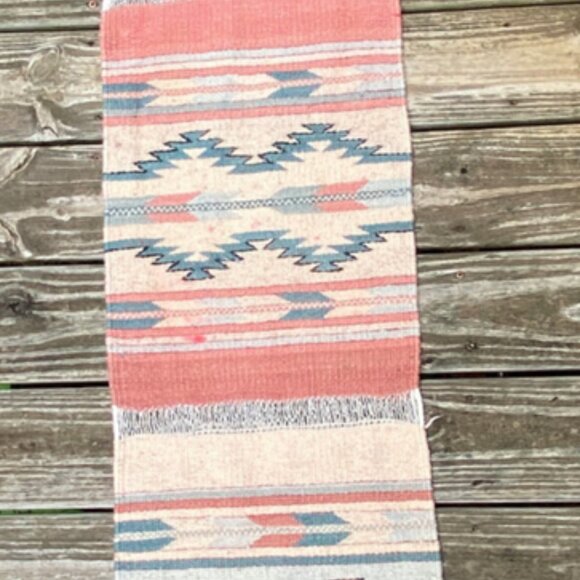 Southwestern Native Table Runner Center Rug Ethnic Aztec Indian Western 64 x 14" - Picture 3 of 12